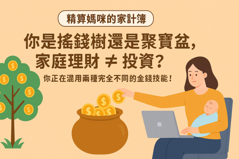 你是搖錢樹還是聚寶盆，家庭理財≠投資？你正在混用兩種完全不同的金錢技能！ • 精算媽咪的家計簿
